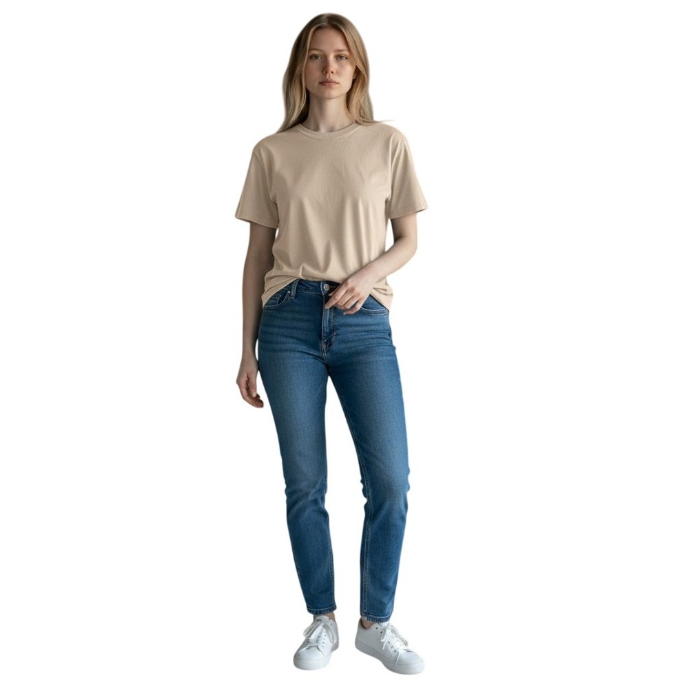 Hugo Boss Women C_Esima Ribbed Jersey T-Shirt Open Beige Cutout Back XL 50538871